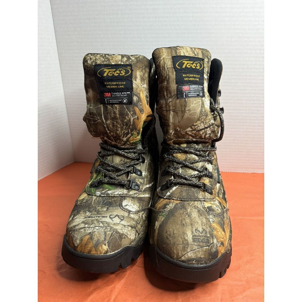 Tecs 800g Thinsulate Hunting Hike Boots Mens 8.5 Water Resistant Real Tree Camo